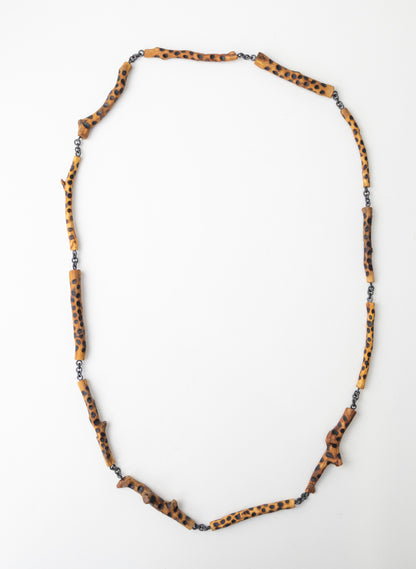 Twig Poker Dots Long Necklace