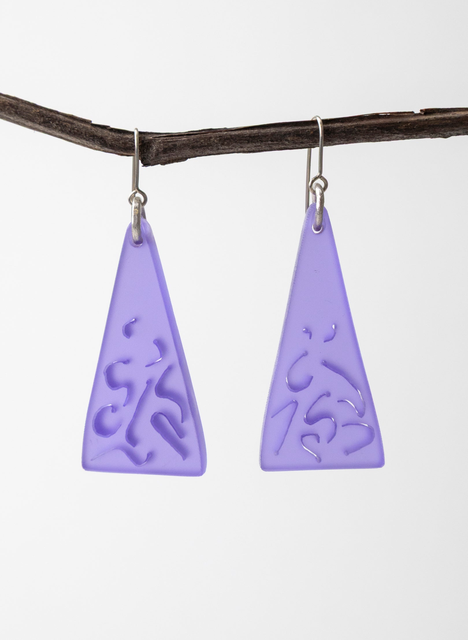 Perspex Triangle Earrings
