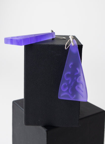 Perspex Triangle Earrings