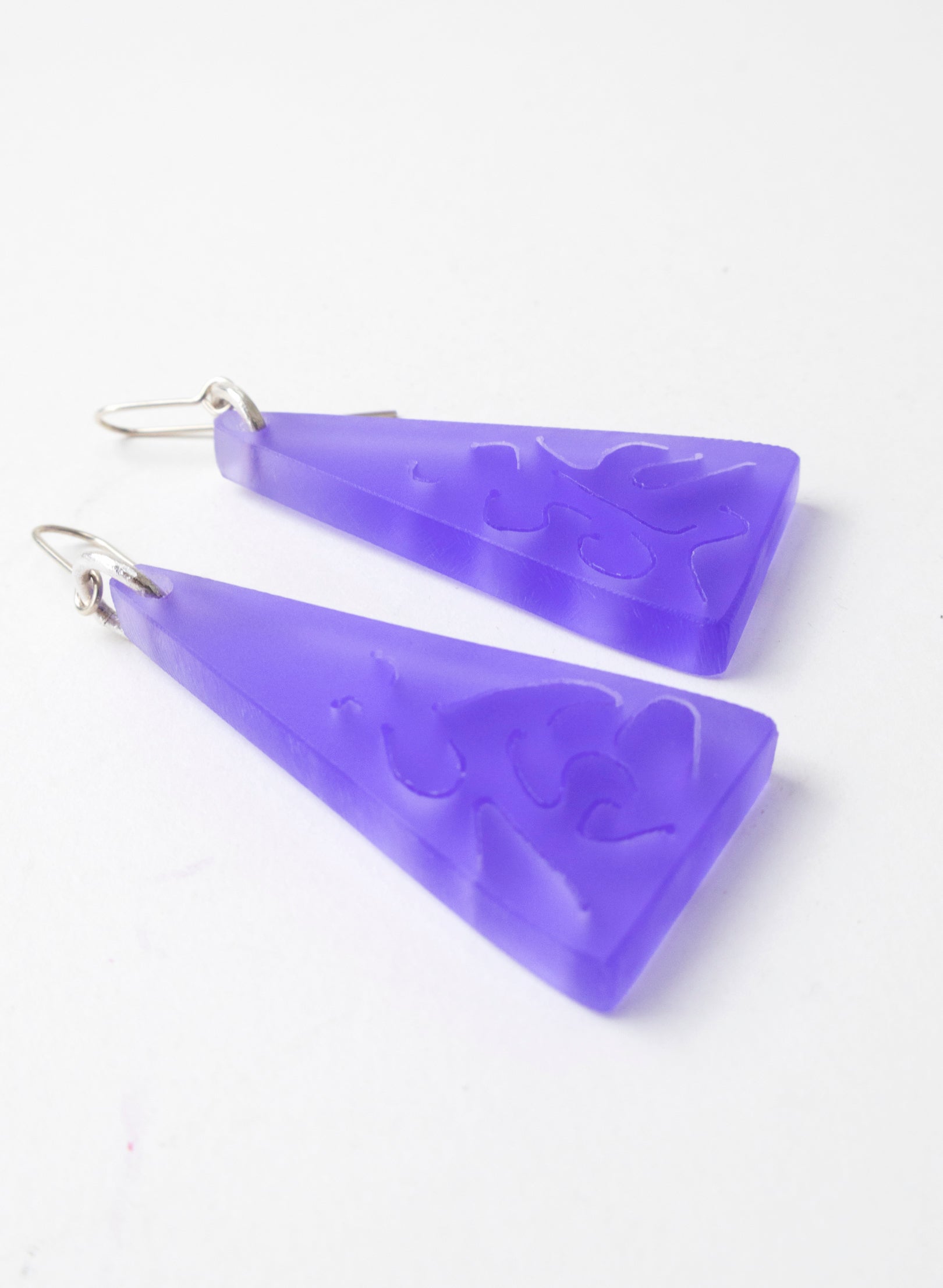 Perspex Triangle Earrings