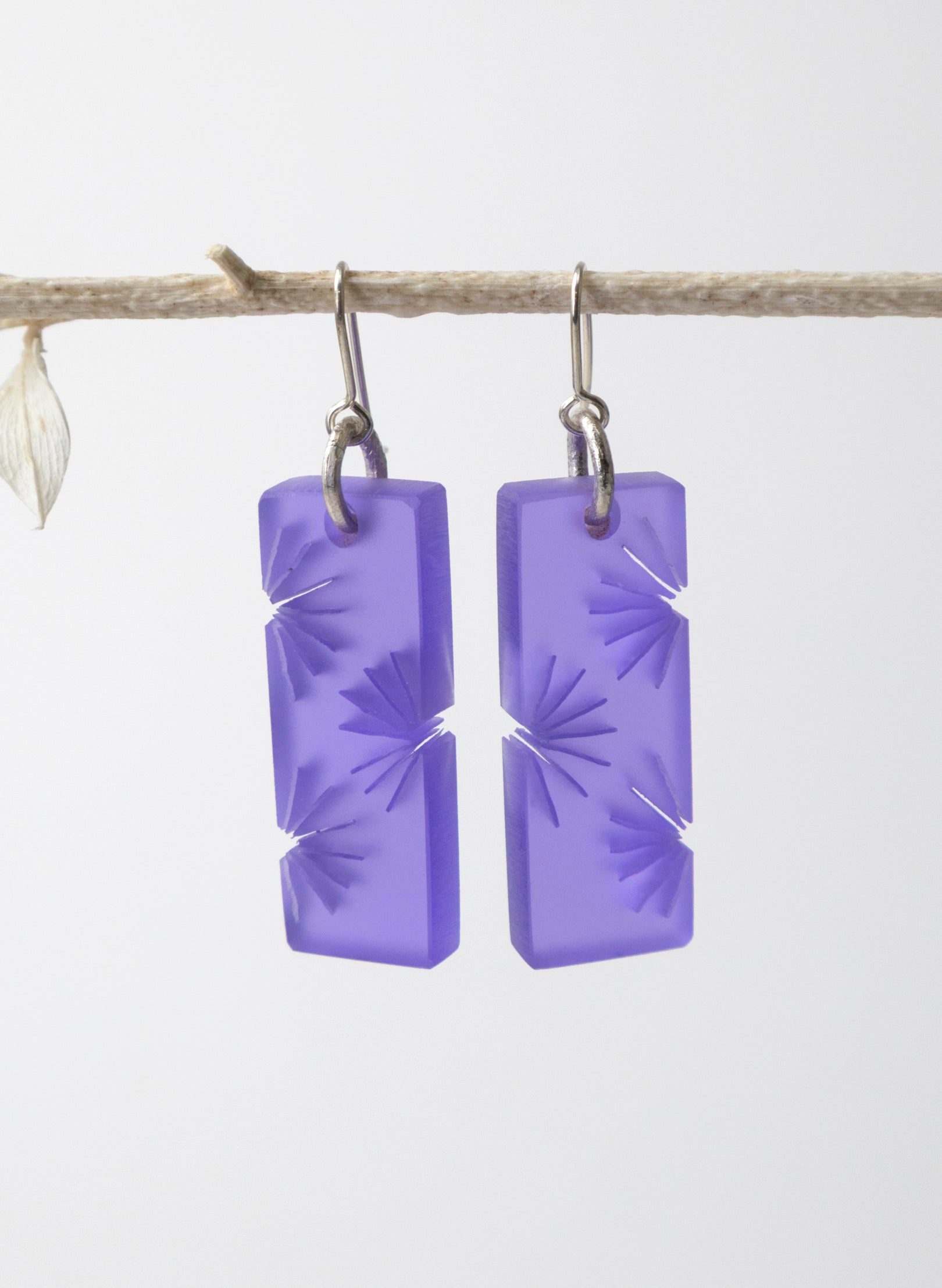 Perspex Fan Earring