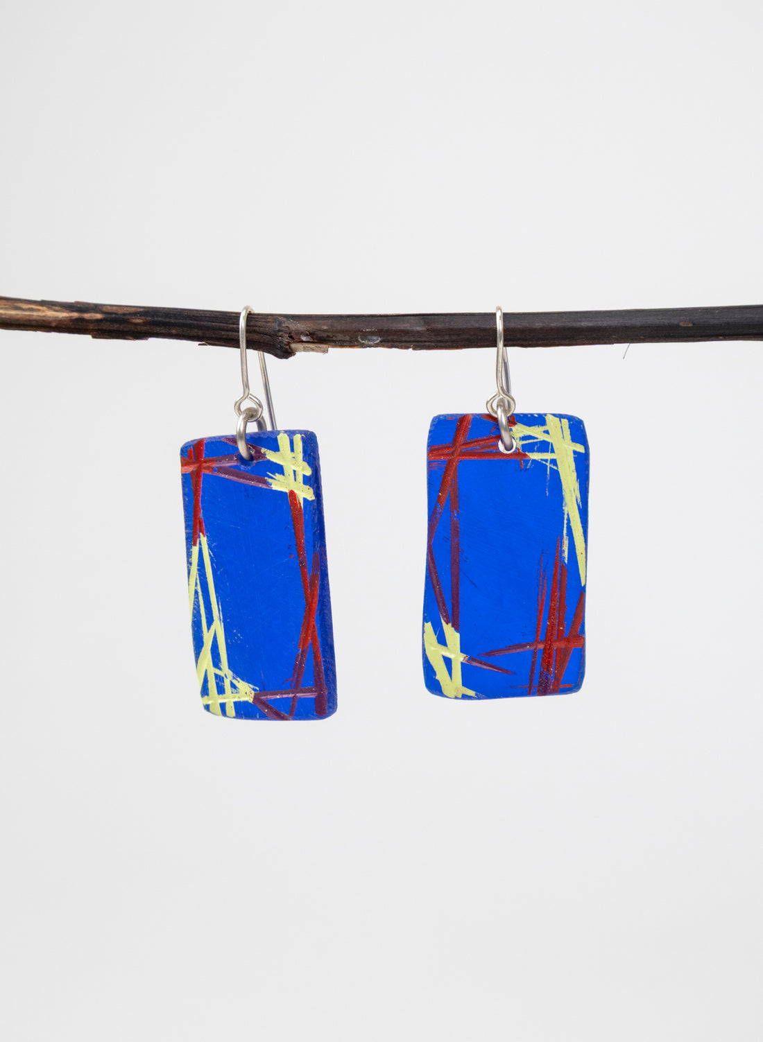 Perspex Painted Frame Earrings