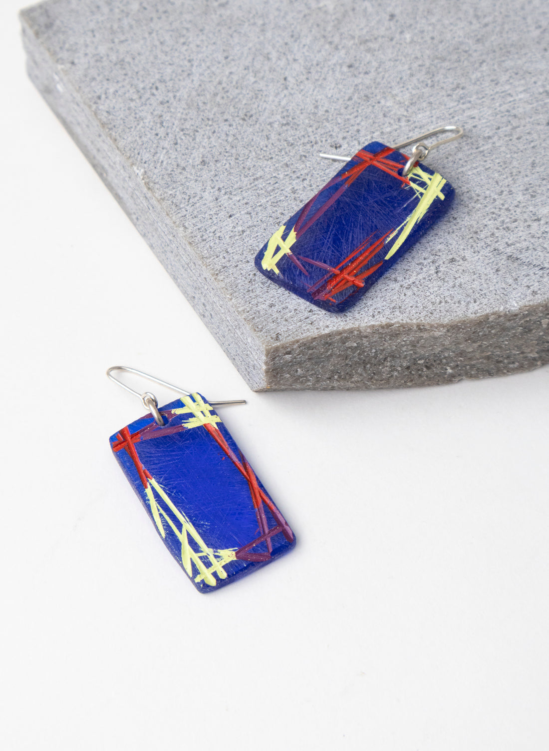 Perspex Painted Frame Earrings