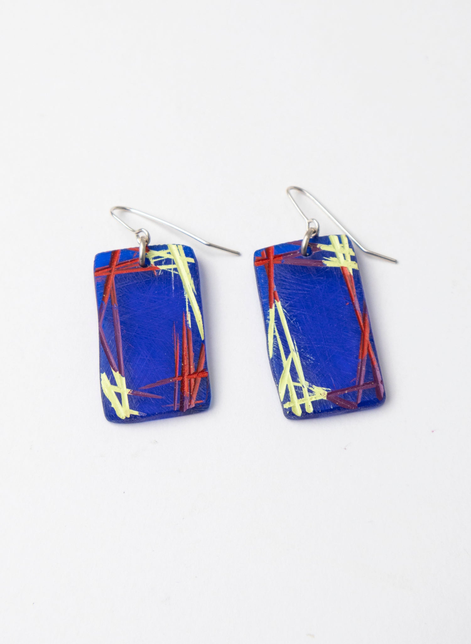 Perspex Painted Frame Earrings