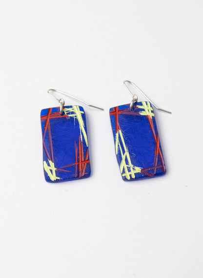 Perspex Painted Frame Earrings