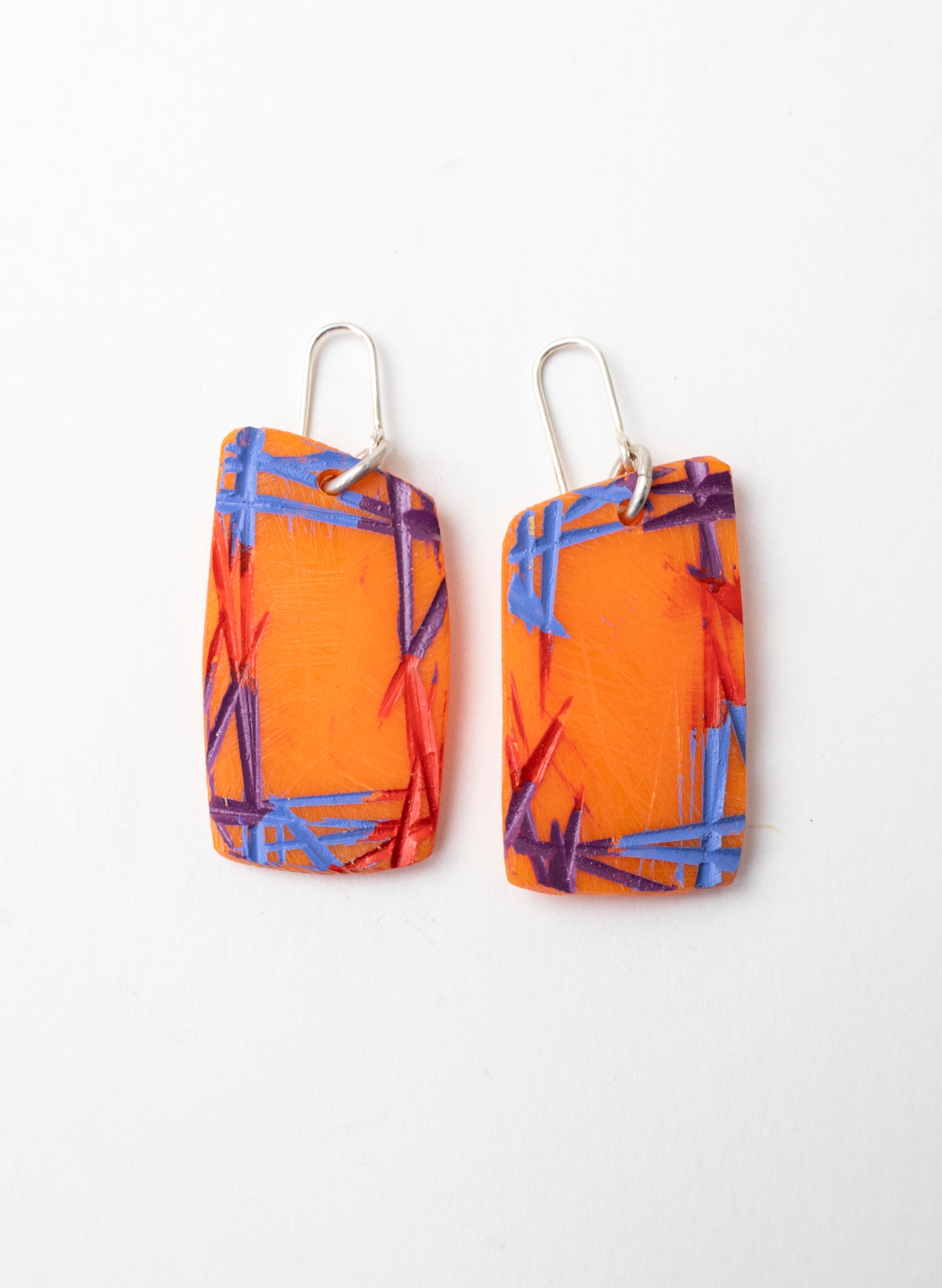 Perspex Painted Frame Earrings