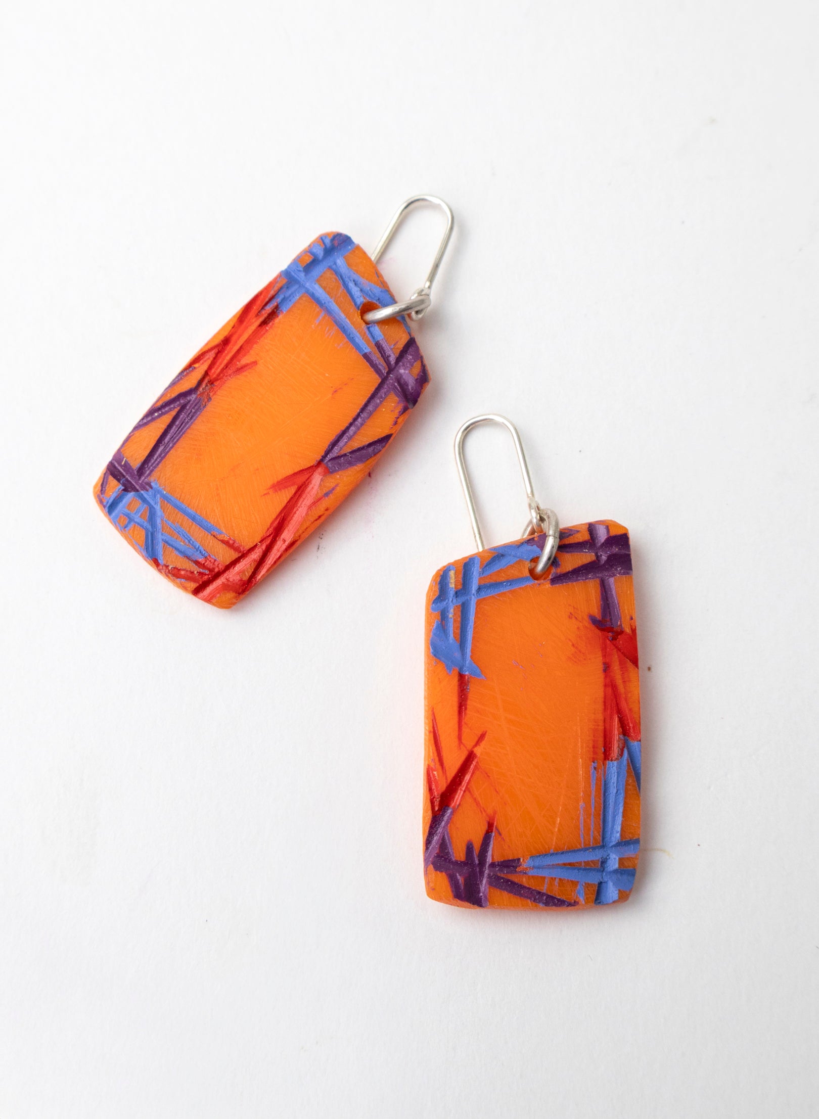 Perspex Painted Frame Earrings