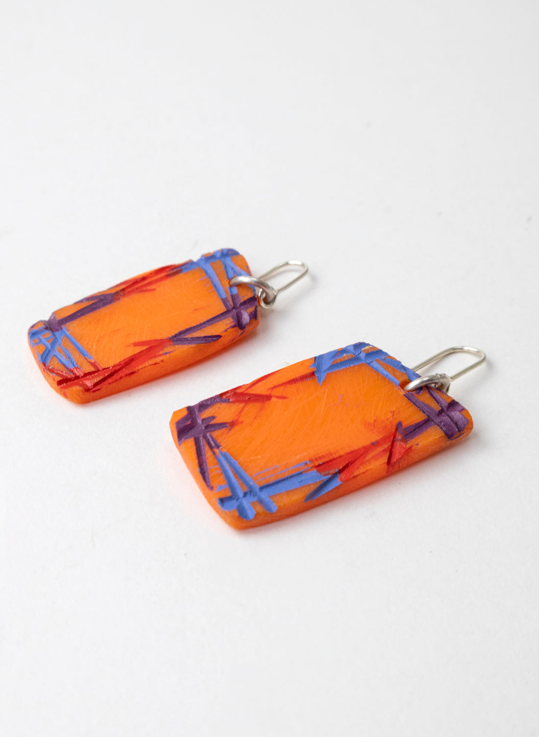 Perspex Painted Frame Earrings