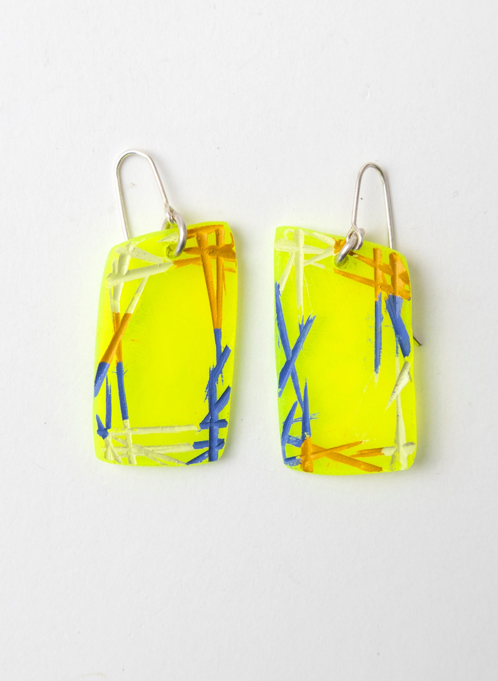 Perspex Painted Frame Earrings