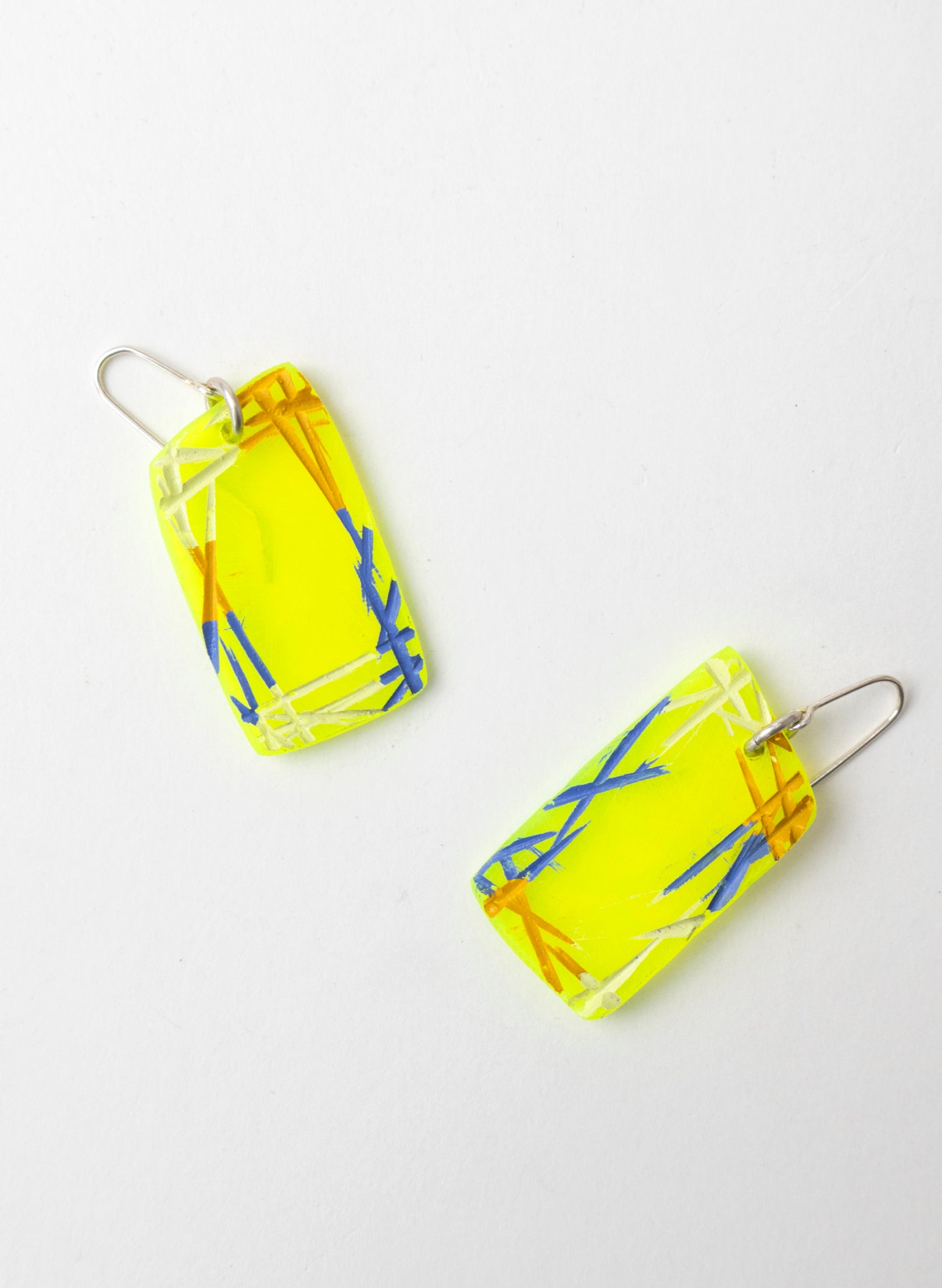 Perspex Painted Frame Earrings