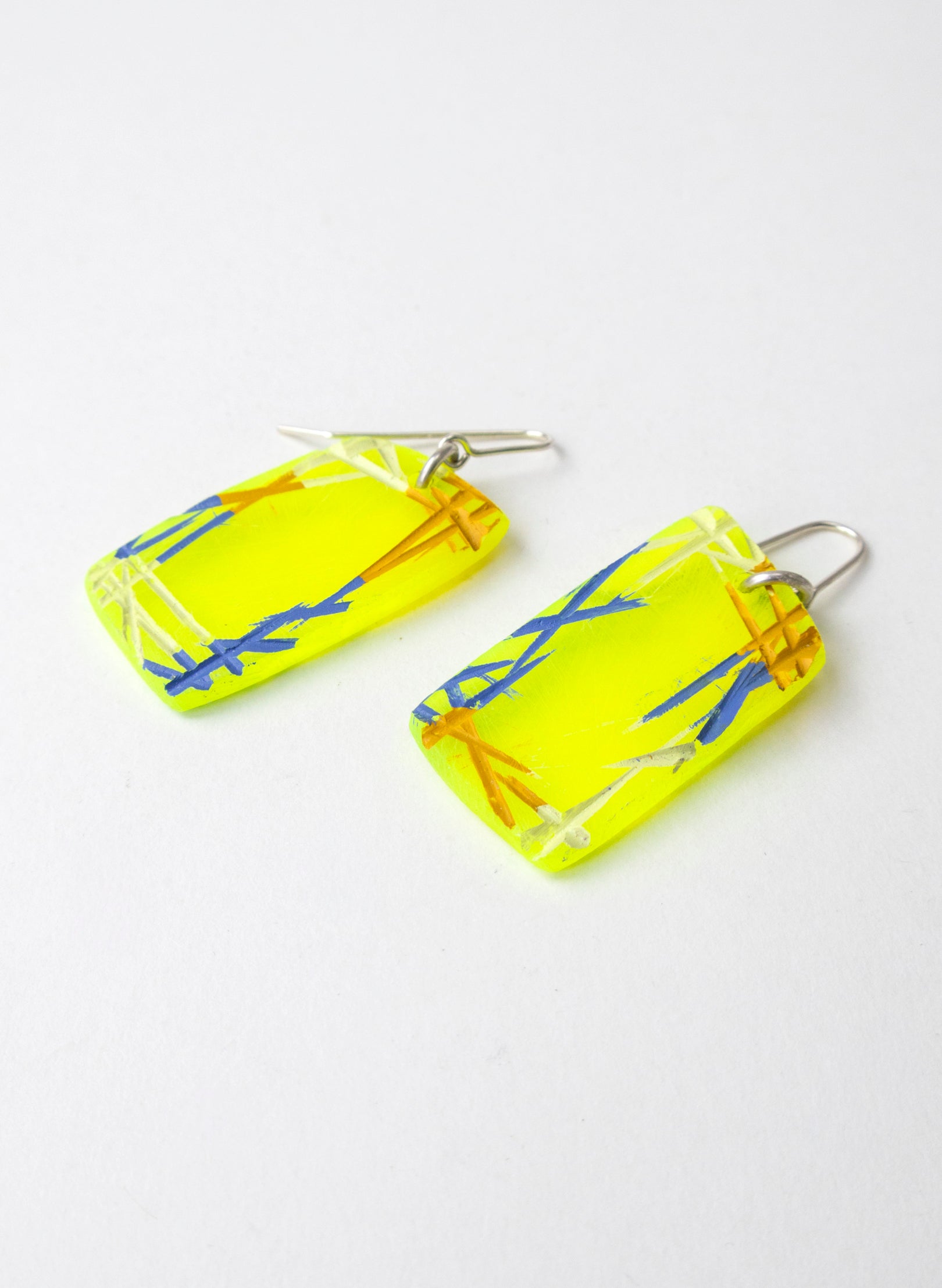 Perspex Painted Frame Earrings
