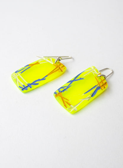 Perspex Painted Frame Earrings