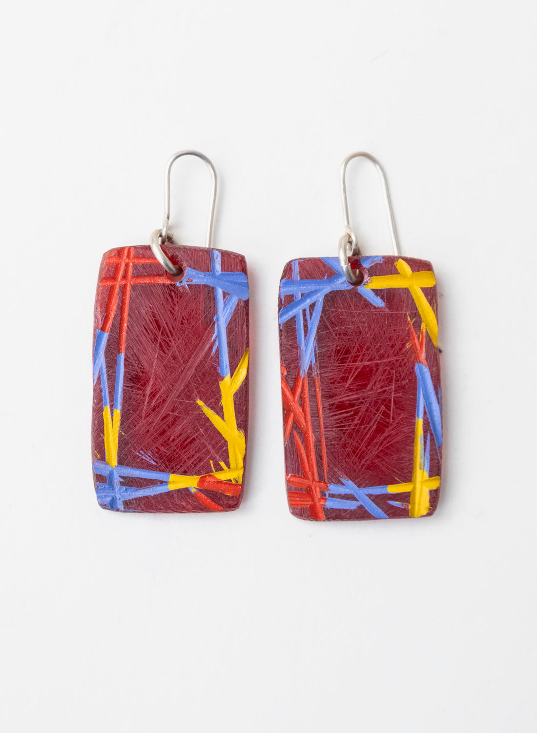 Perspex Painted Frame Earrings