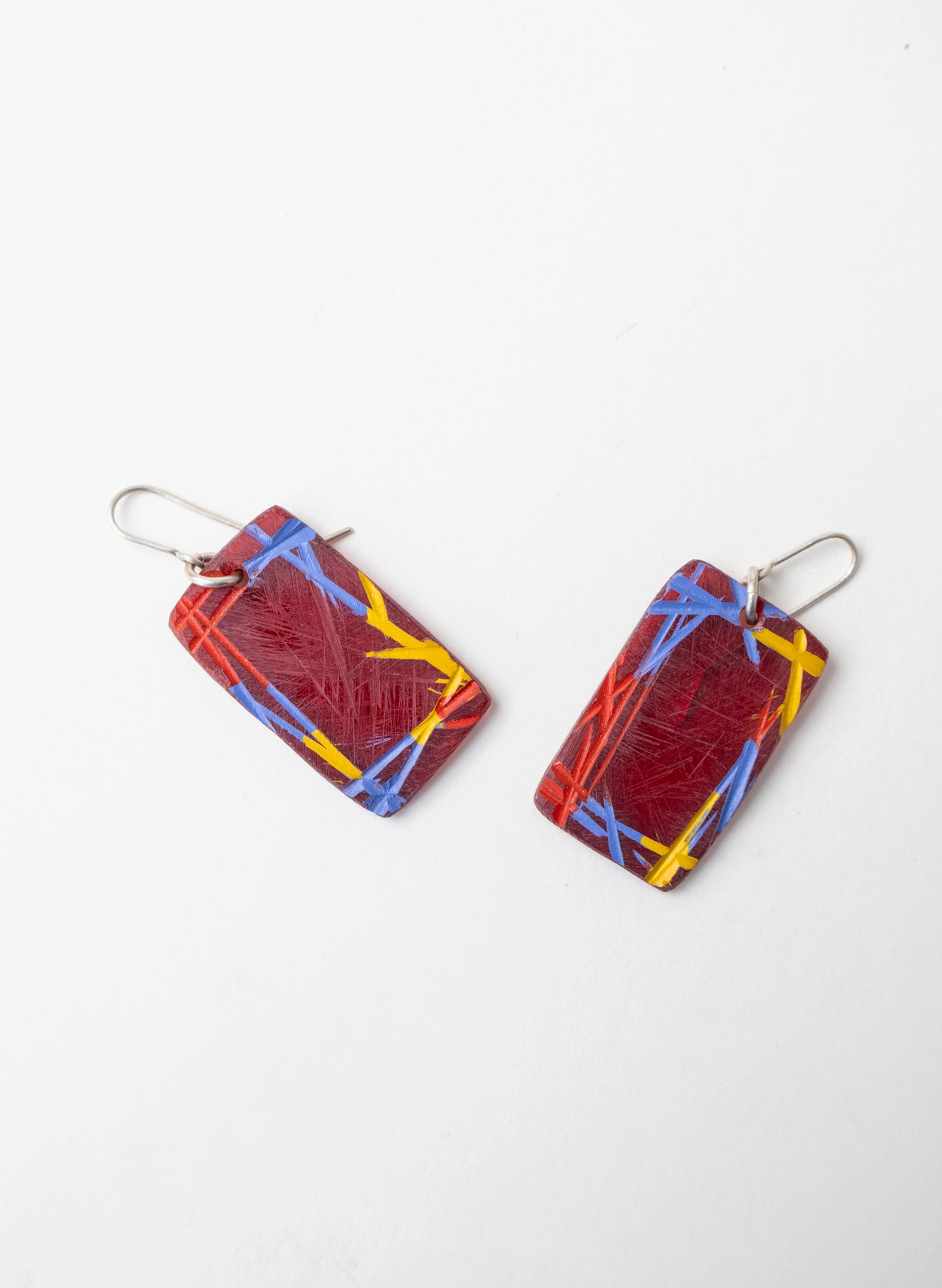 Perspex Painted Frame Earrings