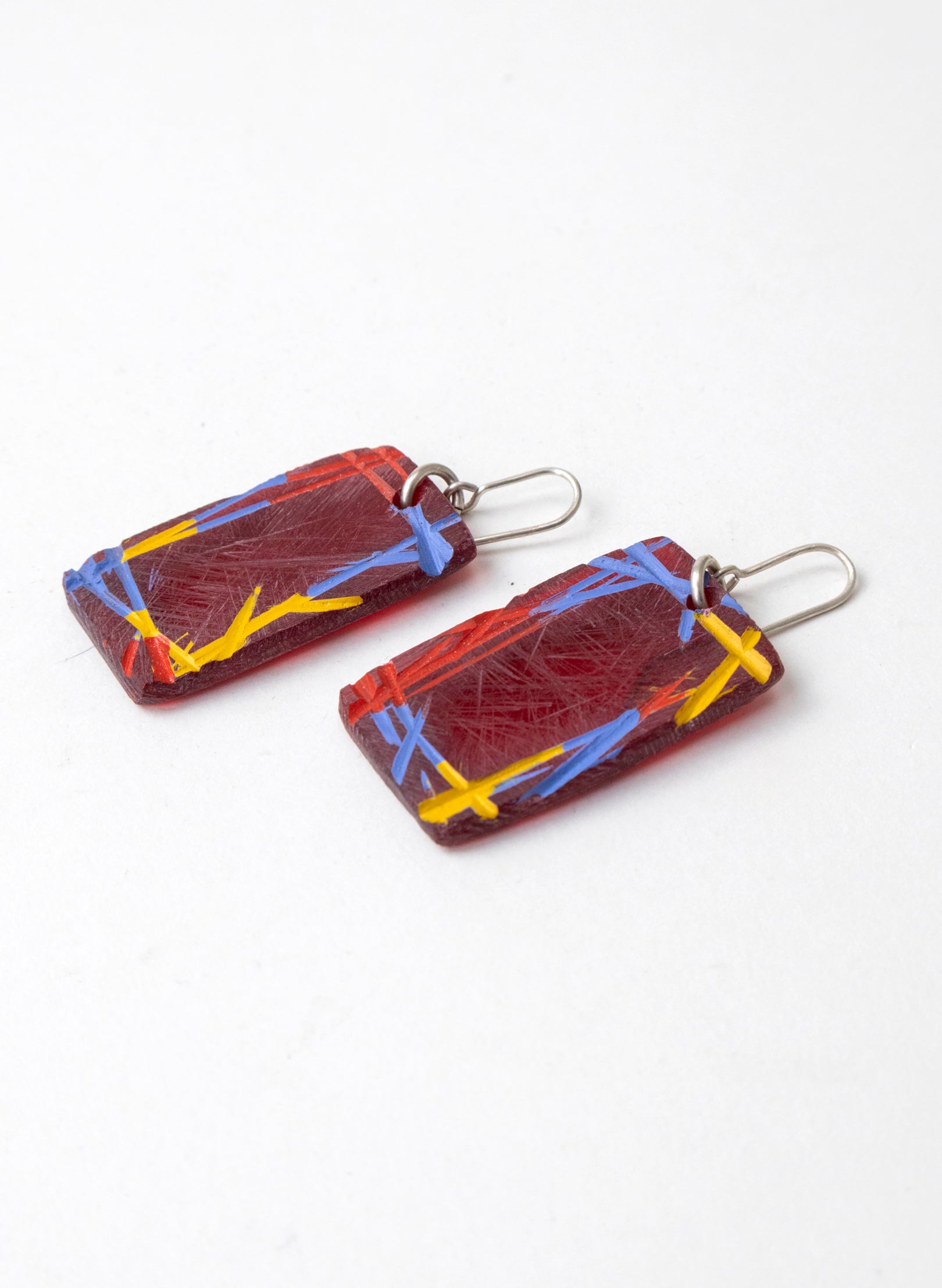 Perspex Painted Frame Earrings