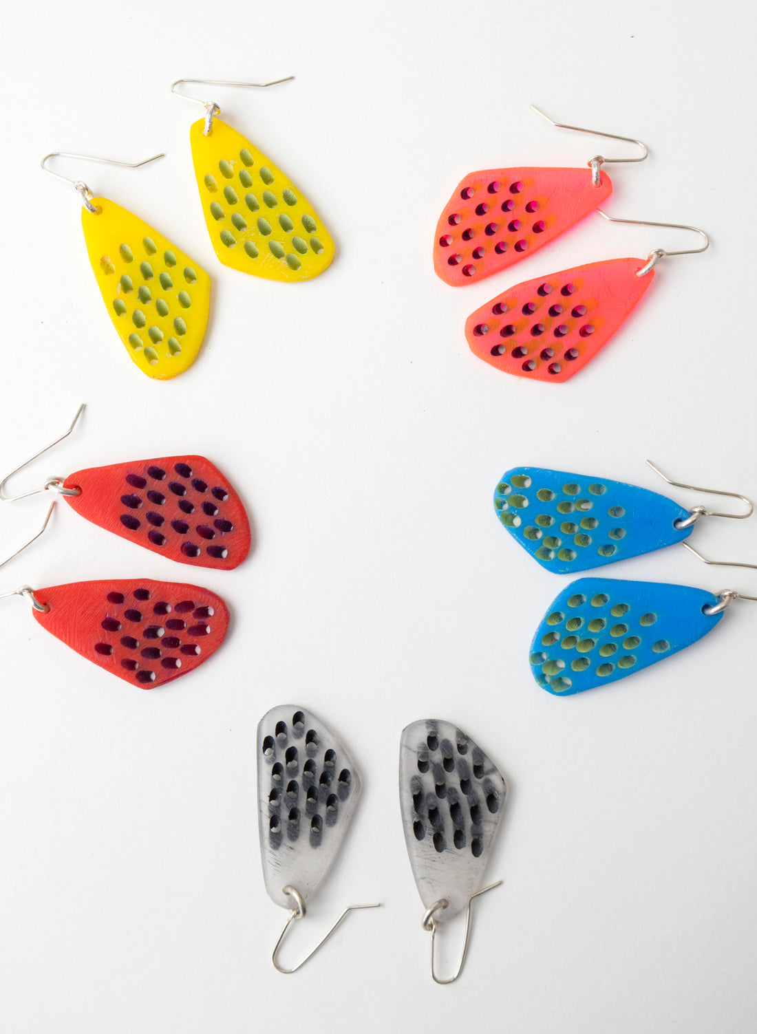 Perspex Slanted Hole Earring