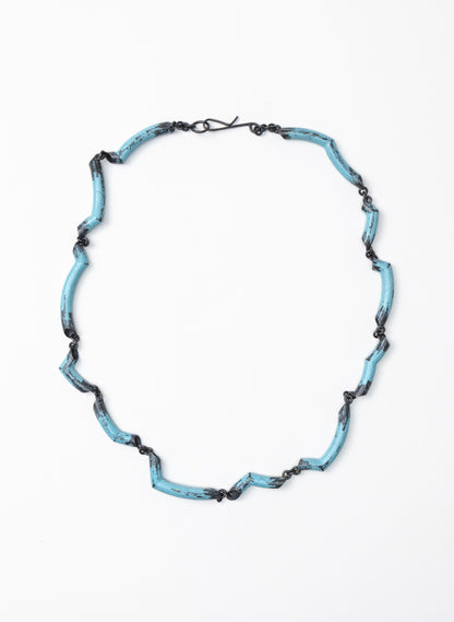 Blue Angle Tube Necklace