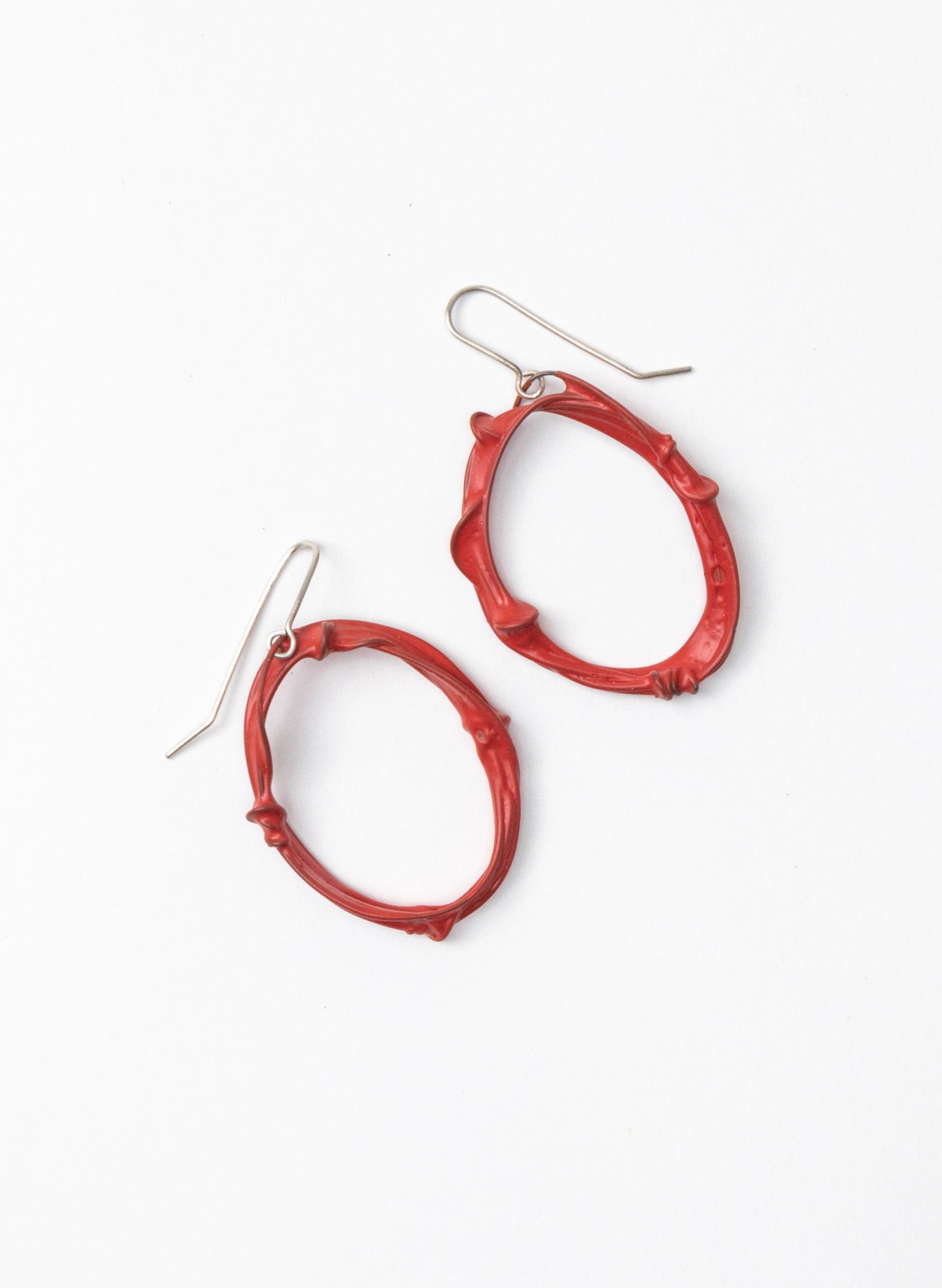Twist And Turn Oval Earrings
