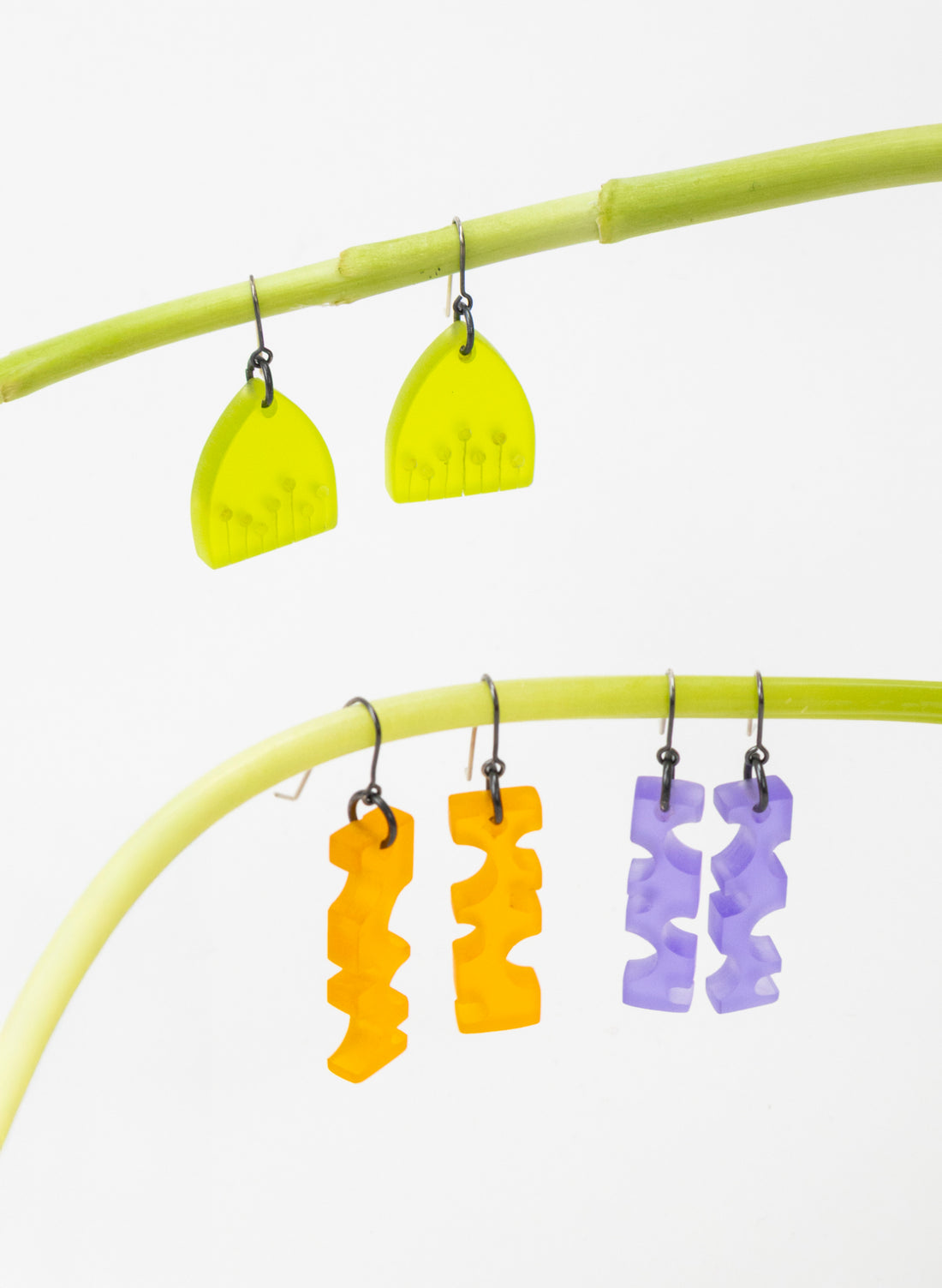 Perspex Half Rounds Earrings