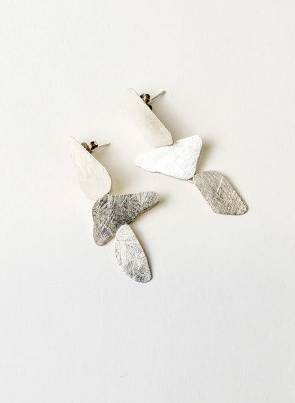 Silver Stone Stud Earring