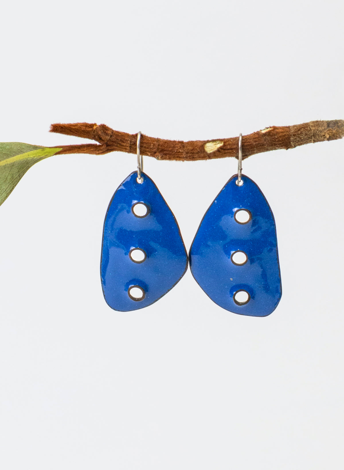 3 Hole Enamel Earring
