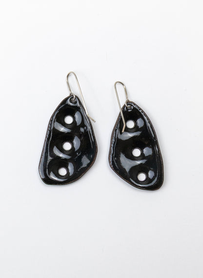 3 Hole Enamel Earring