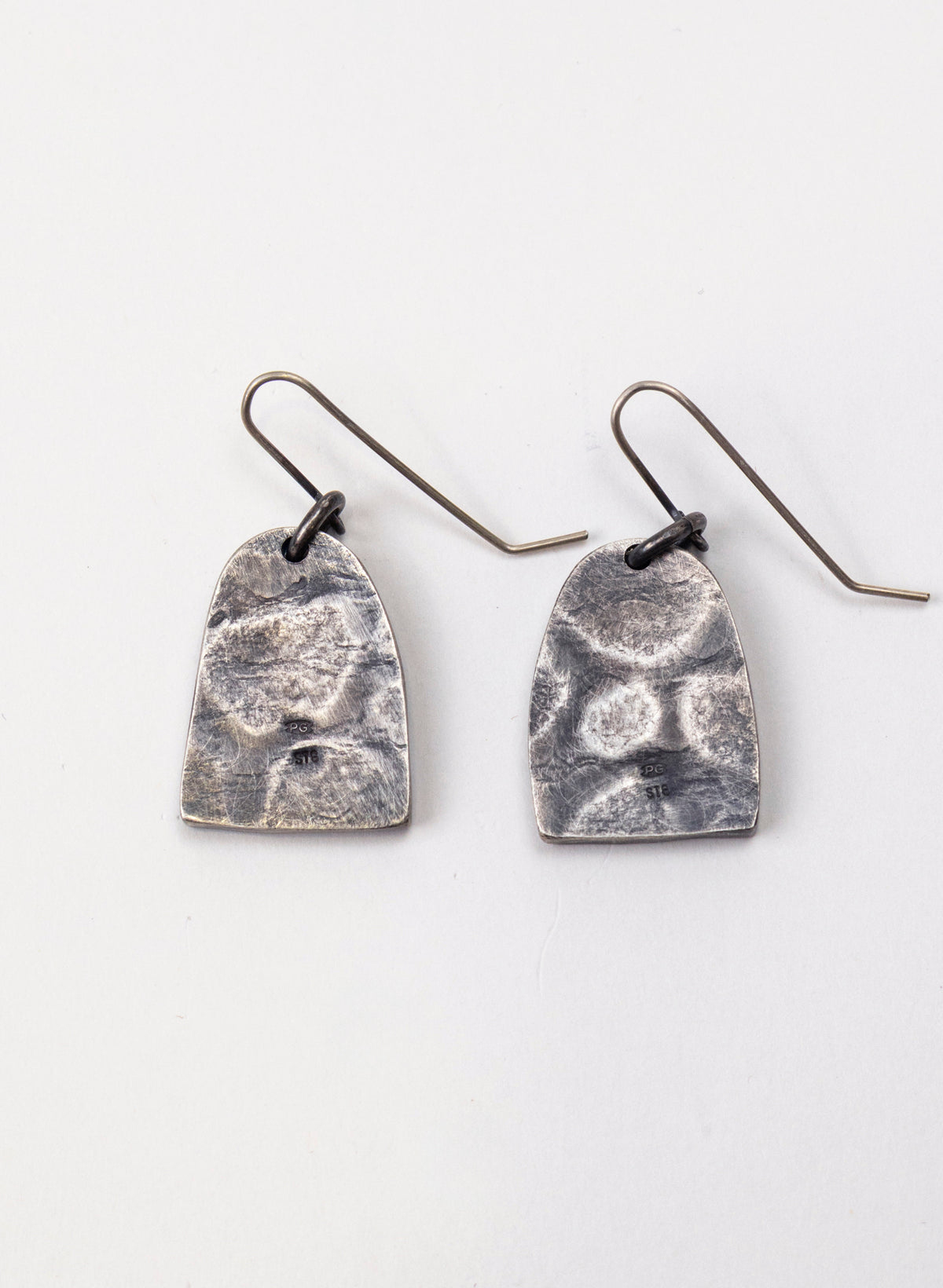 Perspex Tile Earring - Silver Blue