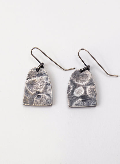 Perspex Tile Earring - Silver Blue