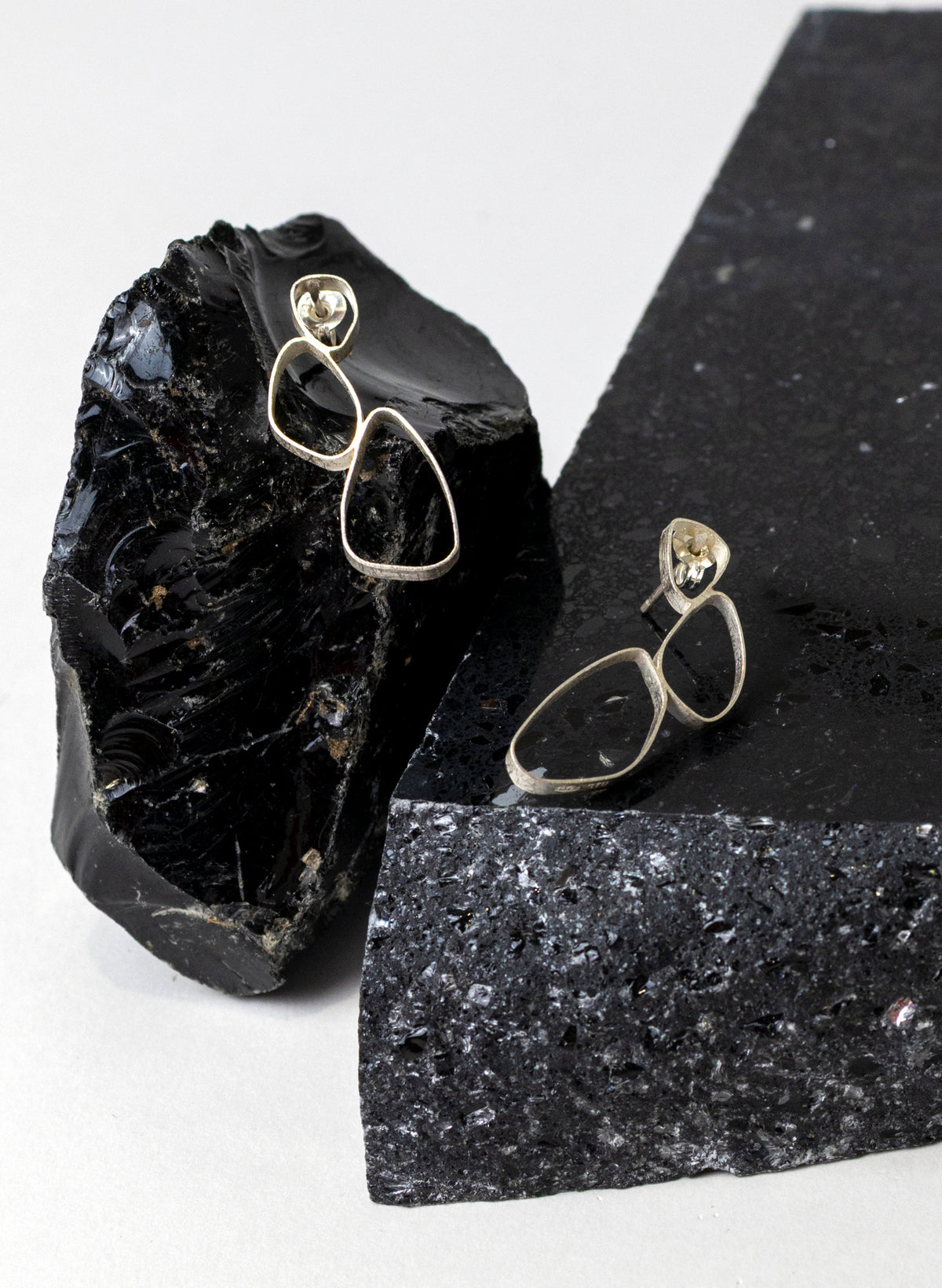 3 Pebble Stud Earrings