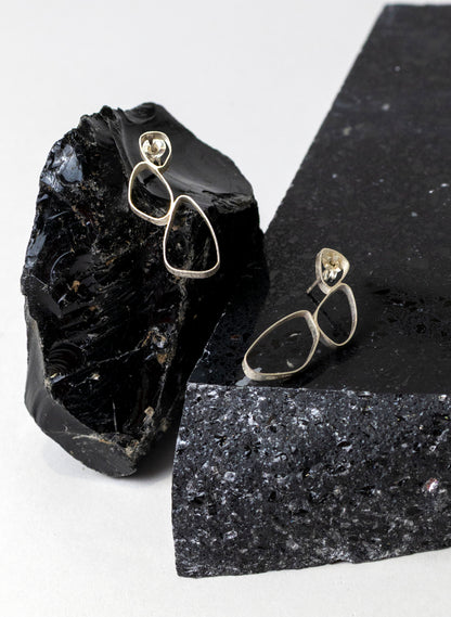 3 Pebble Stud Earrings