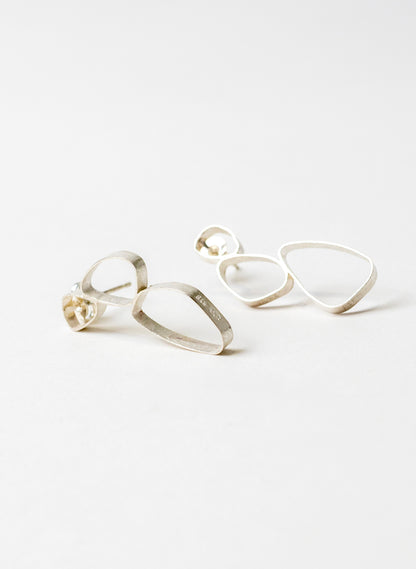3 Pebble Stud Earrings