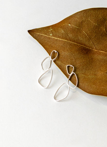 3 Pebble Stud Earrings