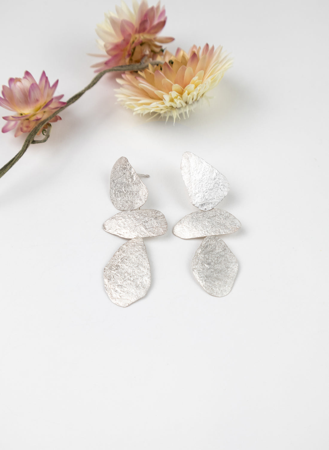 Silver Stone Earrings