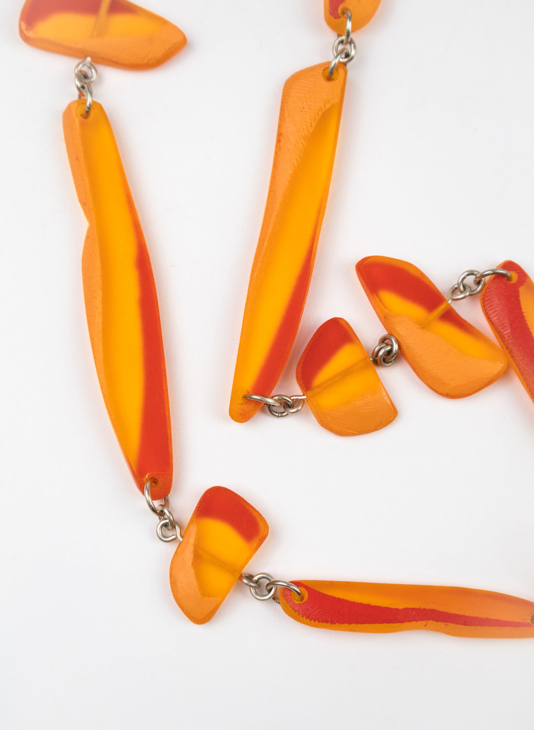 Painted Tangerine Perspex Necklace
