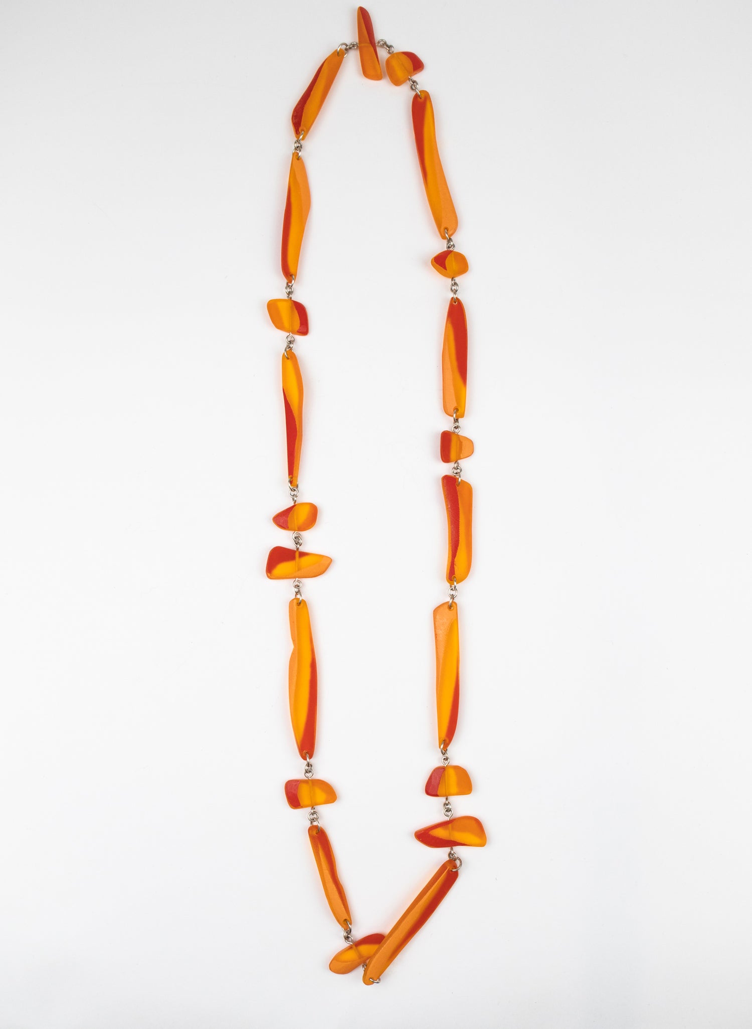 Painted Tangerine Perspex Necklace