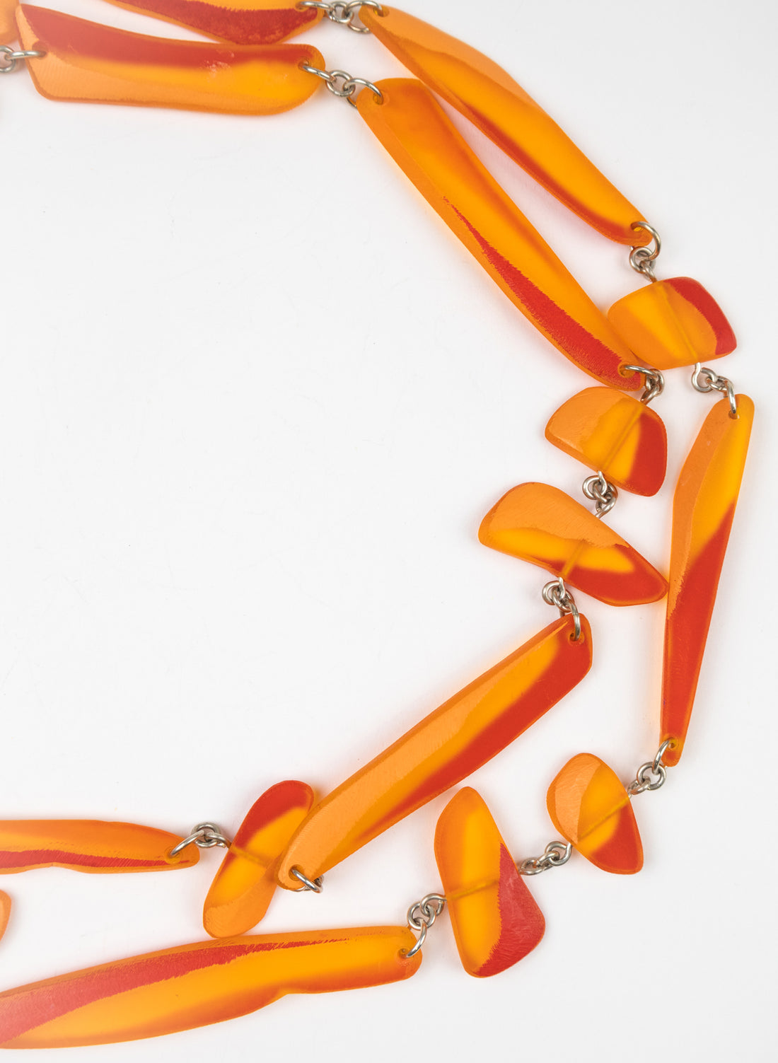 Painted Tangerine Perspex Necklace