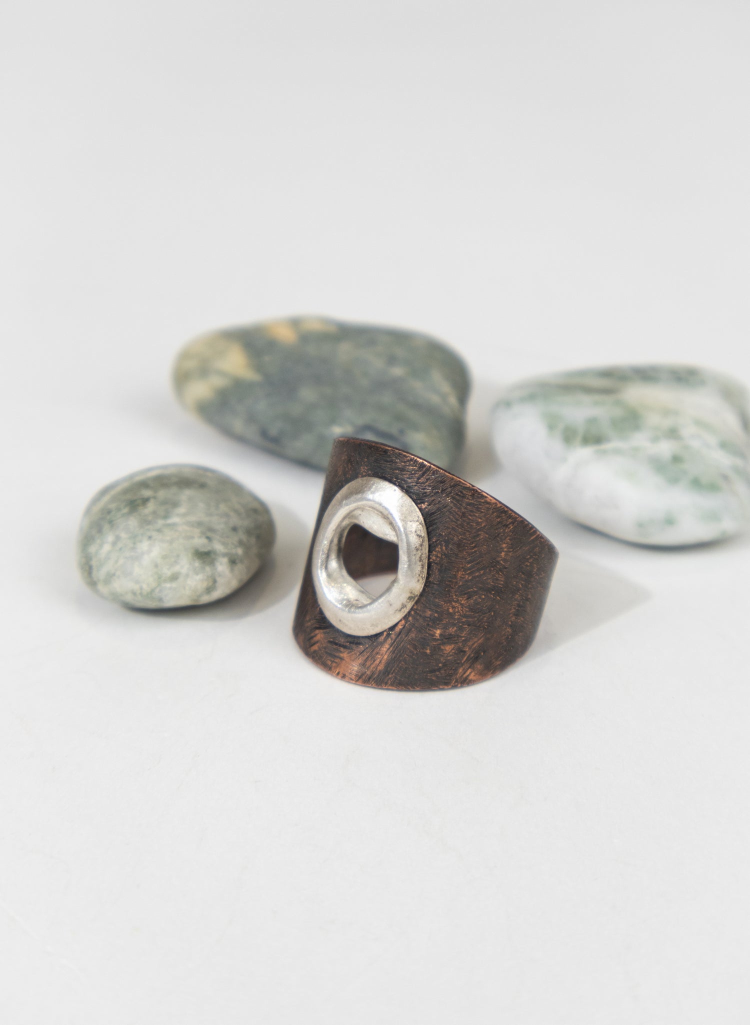 Copper/Silver Rivet Ring - Large