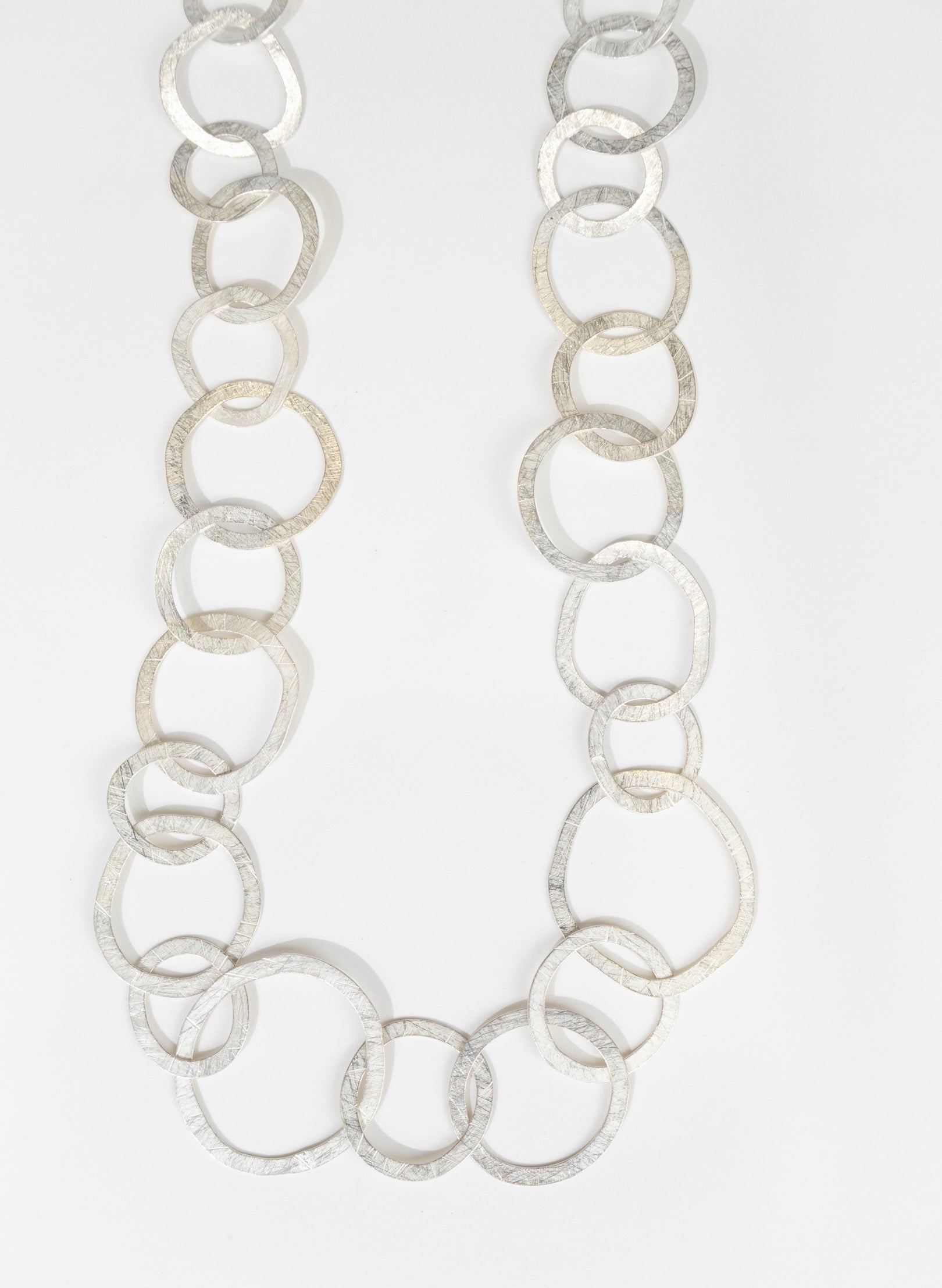 Round Link Necklace - Sterling Silver