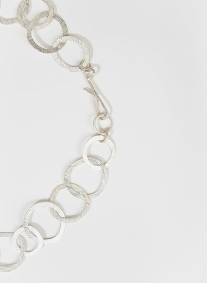 Round Link Necklace - Sterling Silver