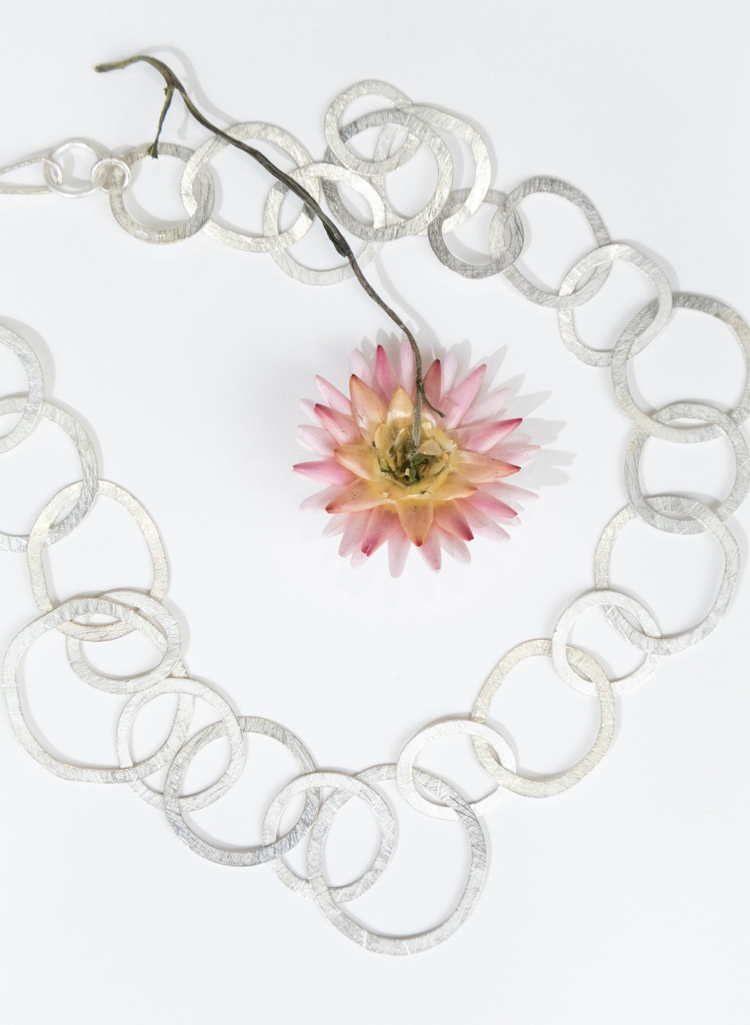 Round Link Necklace - Sterling Silver