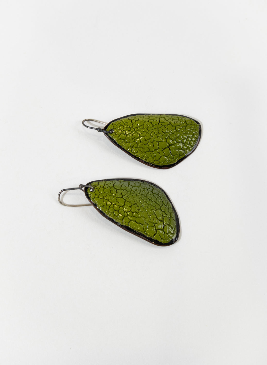 Textured Enamel Earrings