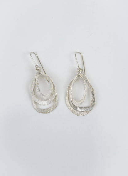 Swinging Pebble Earring - Sterling Silver