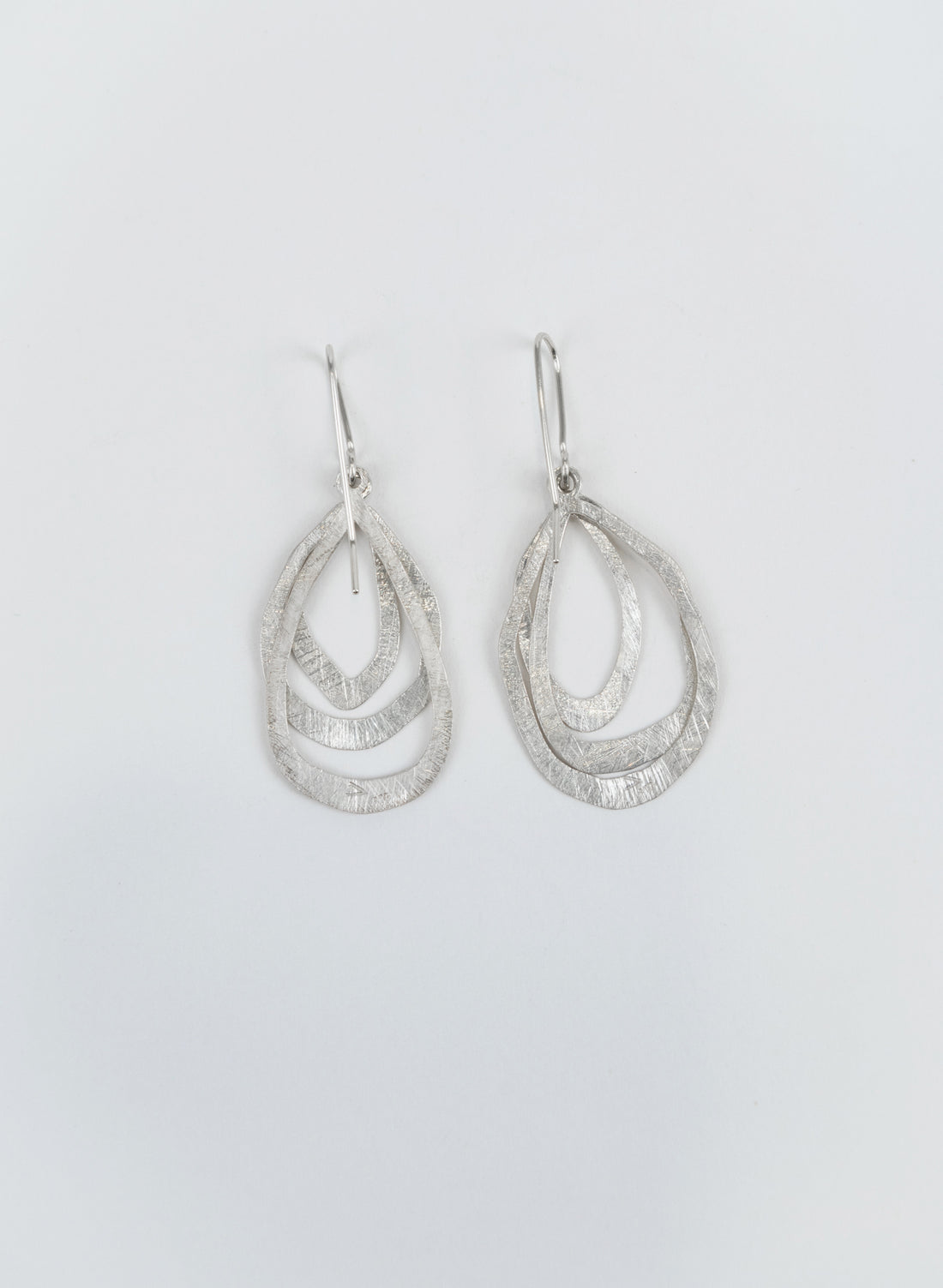 Swinging Pebble Earring - Sterling Silver