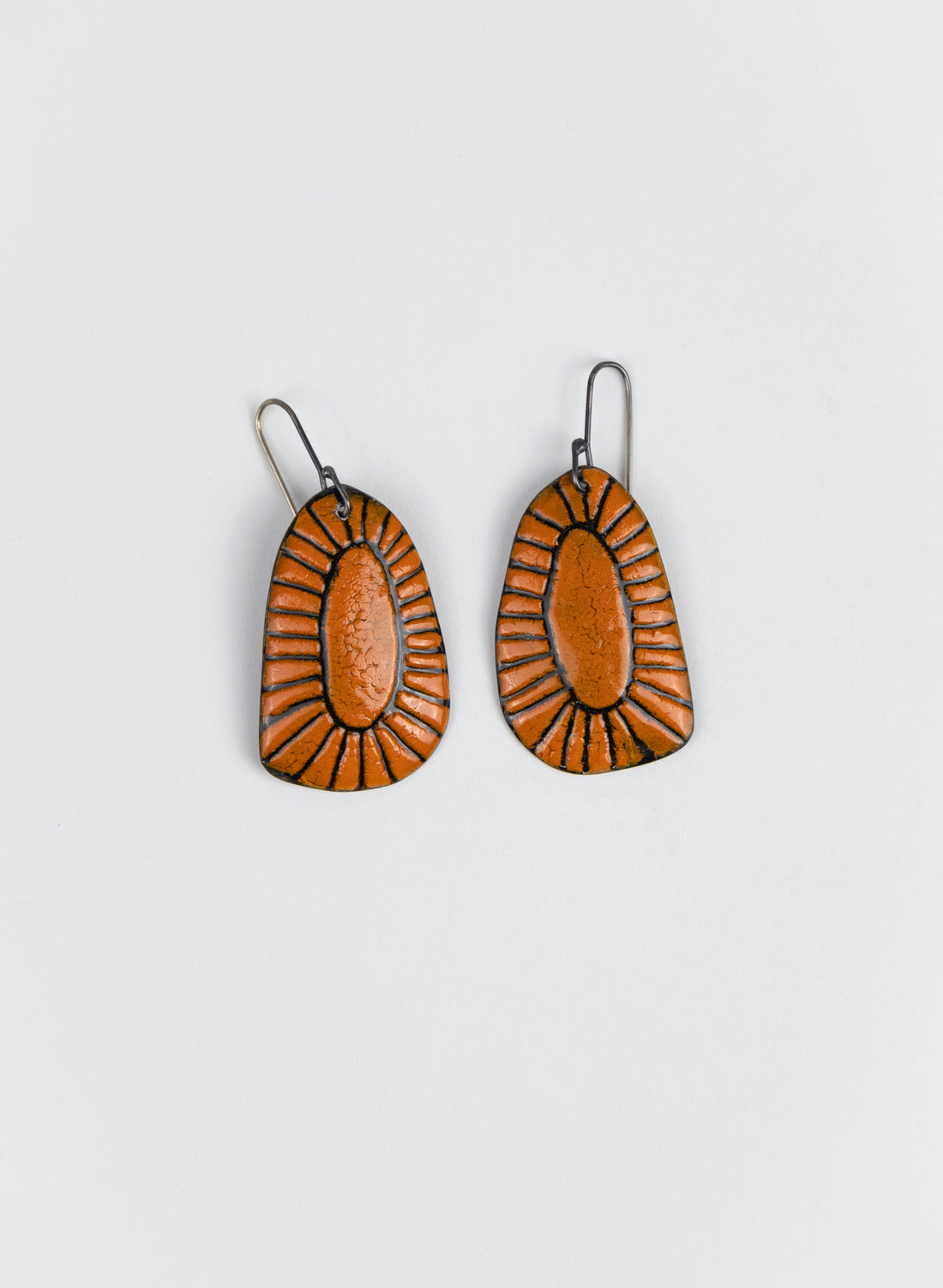 Textured Enamel Earrings