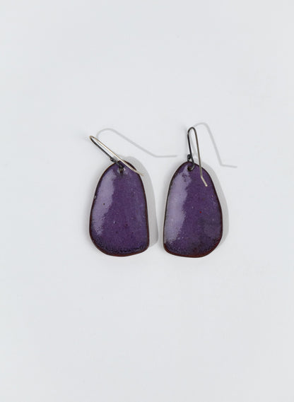 Textured Enamel Earrings