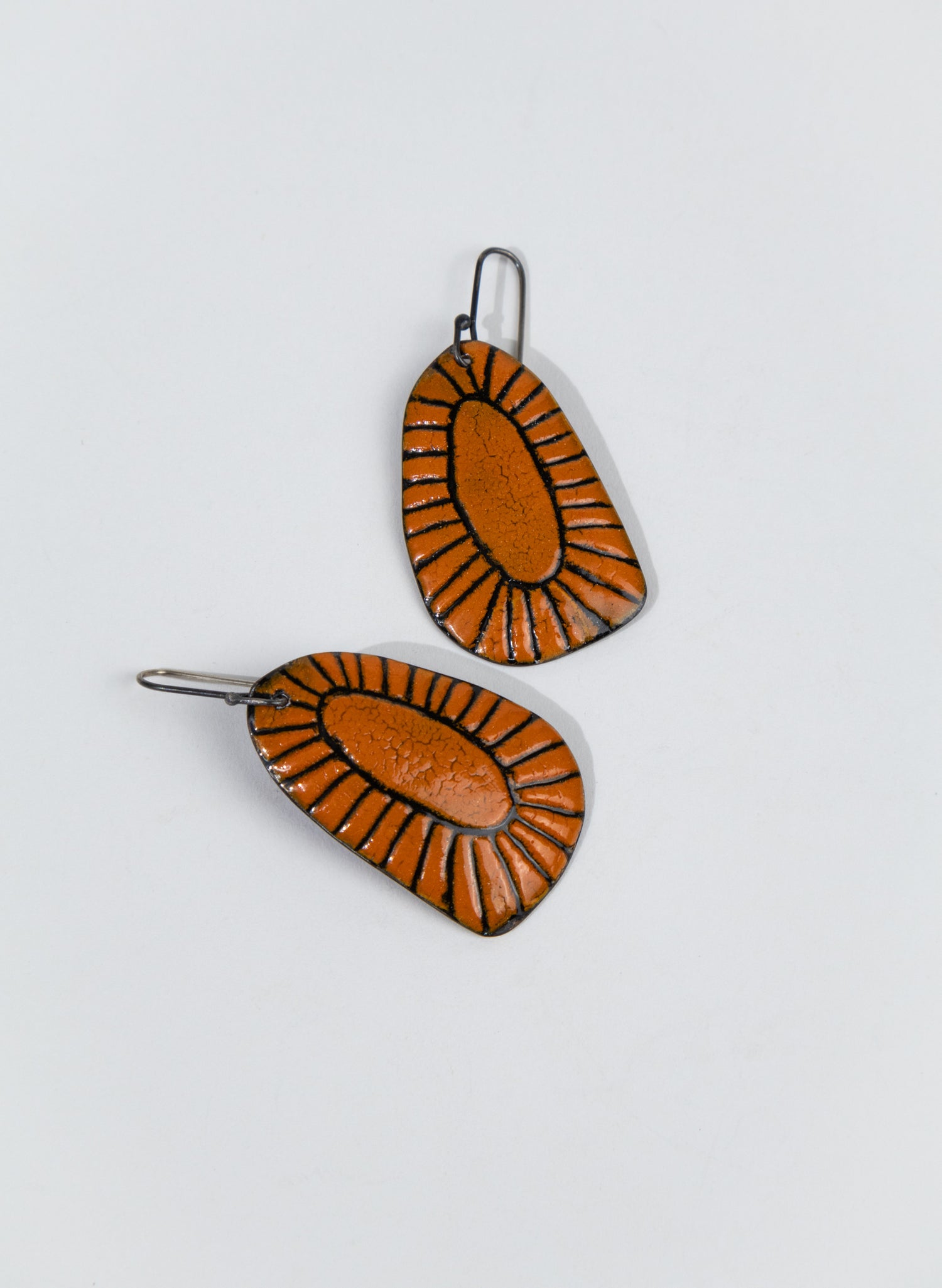 Textured Enamel Earrings