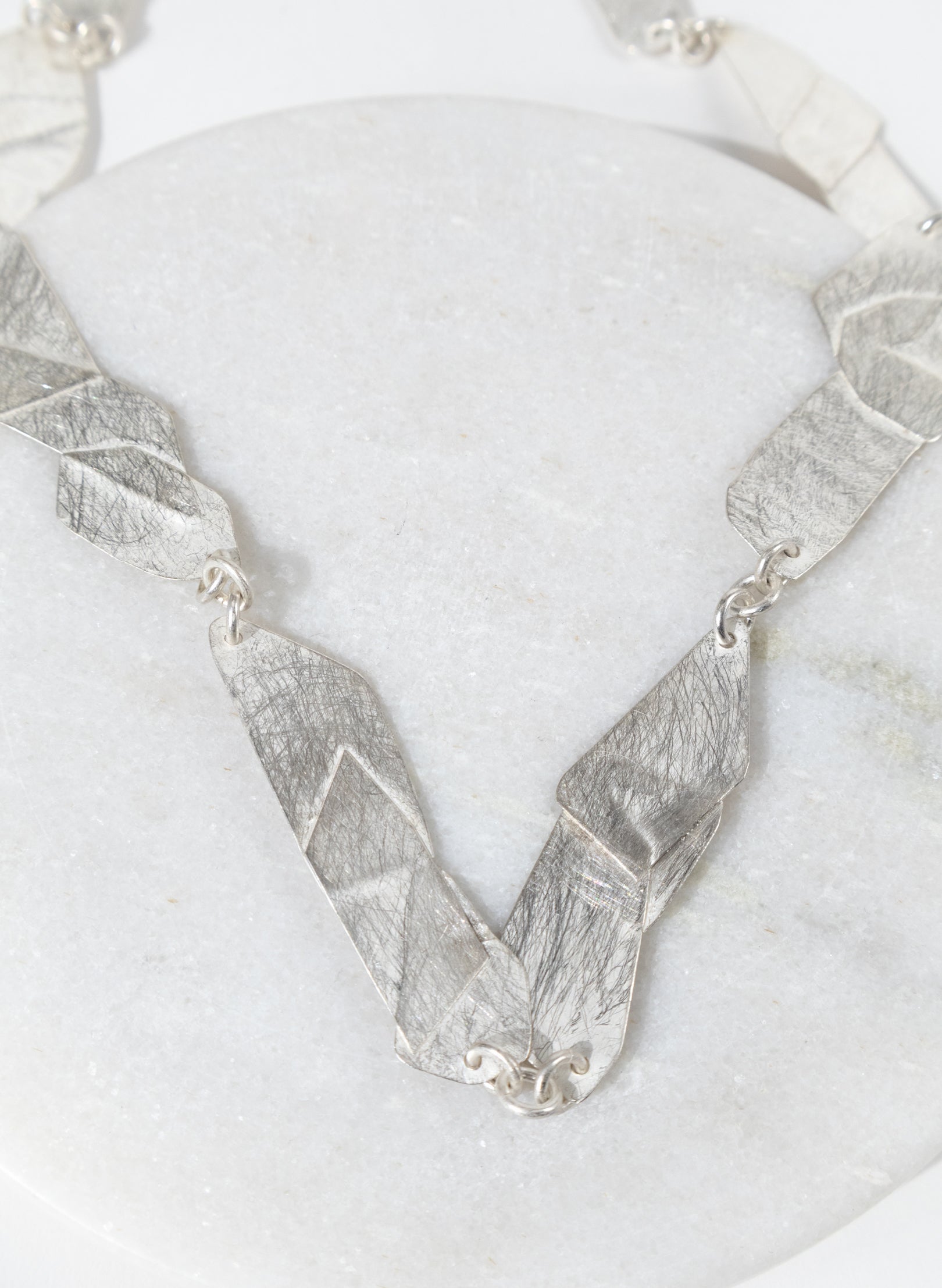 Layer Linked Necklace - Sterling Silver