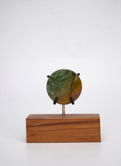 Pounamu Disc on Stand