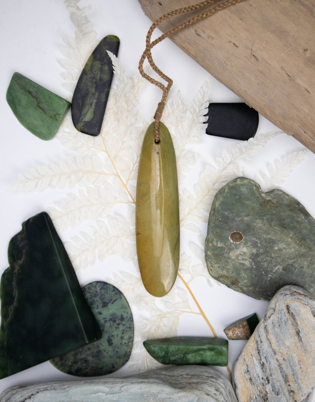 Carved Drop Pounamu Pendant