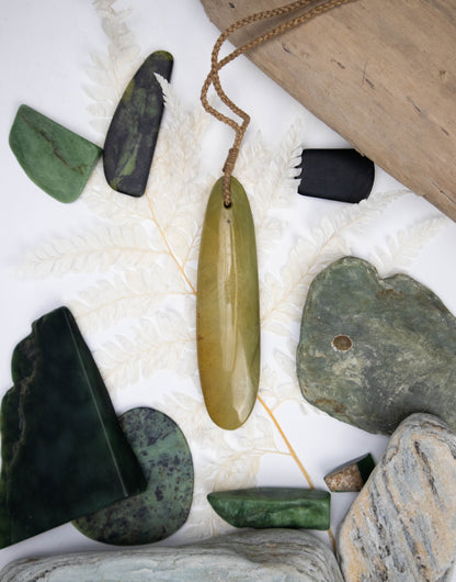 Carved Drop Pounamu Pendant